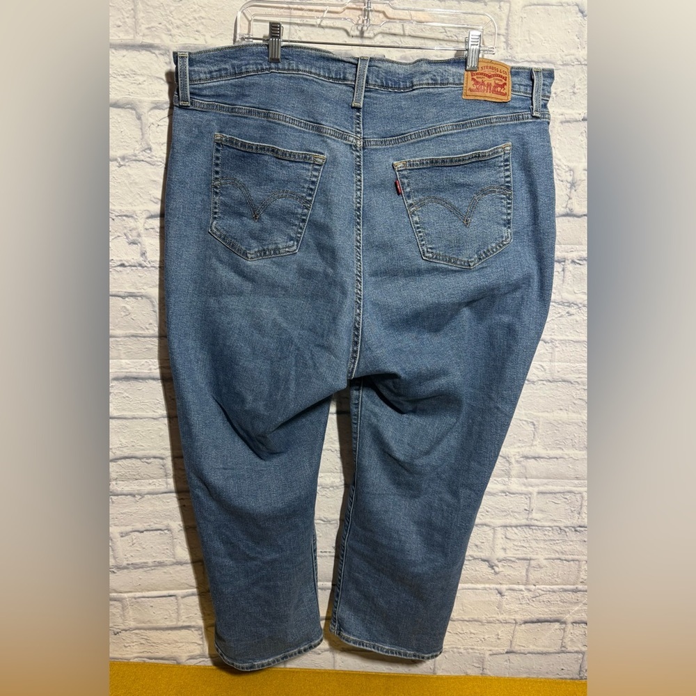 Women’s Levi’s Ribcage Straight Ankle Blue Jeans, Size 22W - Picture 4 of 7
